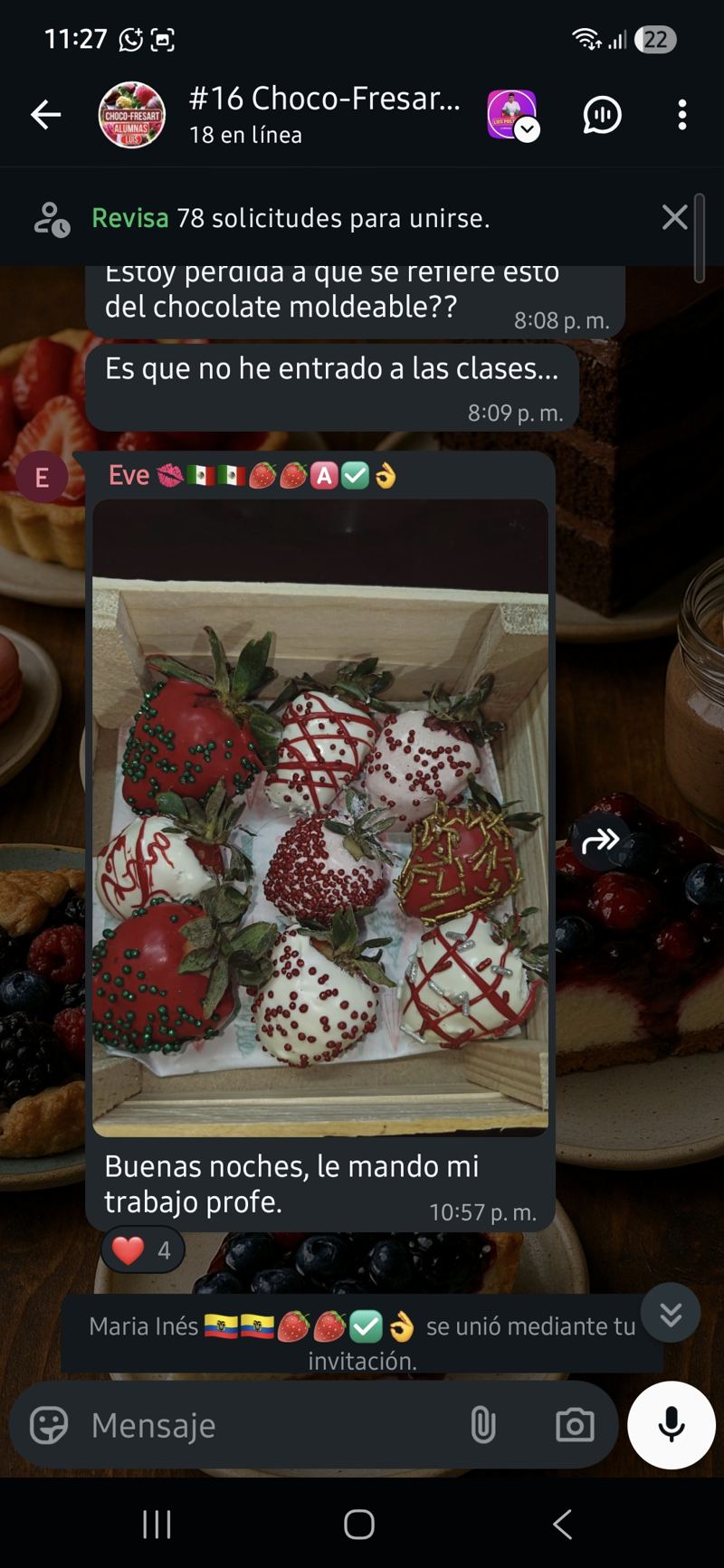 Testimonio de alumna del curso Fresas con Chocolate