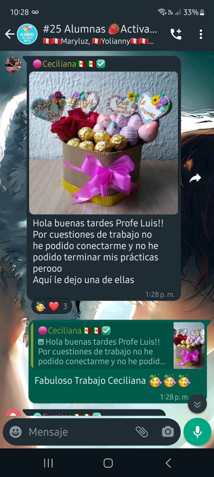 Testimonio de alumna del curso Fresas con Chocolate